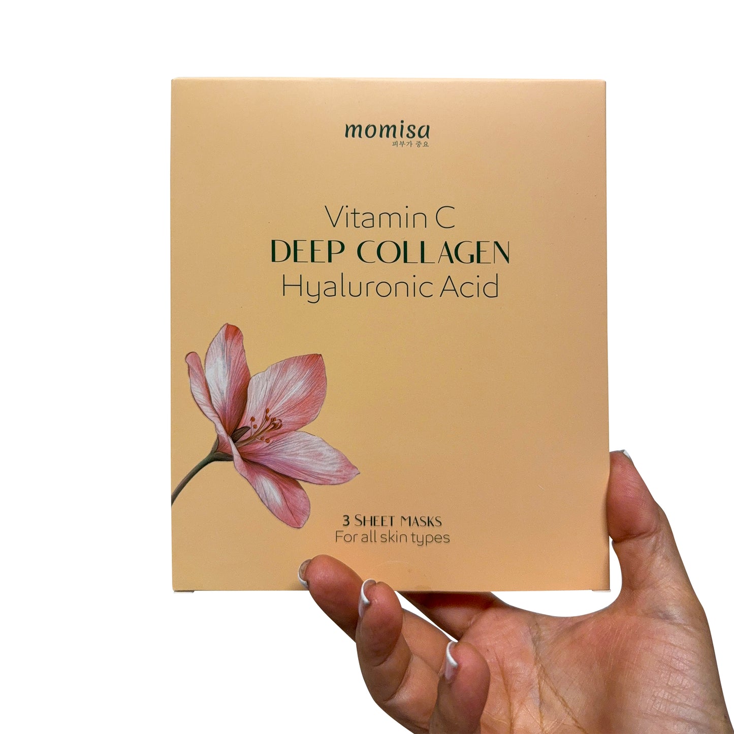 Momisa Glow Box: Deep Collagen, Vitamin C & Hyaluronic Acid Masks Set