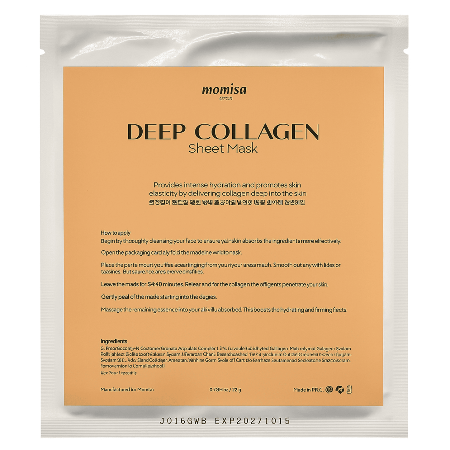Momisa Glow Box: Deep Collagen, Vitamin C & Hyaluronic Acid Masks Set